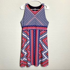 PrAna Size XL Colorful Sleeveless Dress Athleisure Athletic Workout Striped